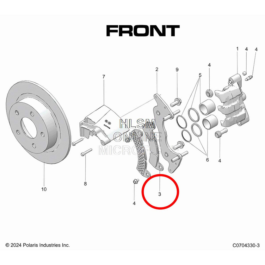 Polaris Expedition OE Front and Rear Brake Pads (2 pair)